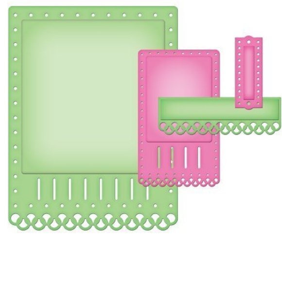 Spellbinders Nestabilities Card Creator A2 Fancy Ribbon Threader 4 pcs - Picture 4 of 8